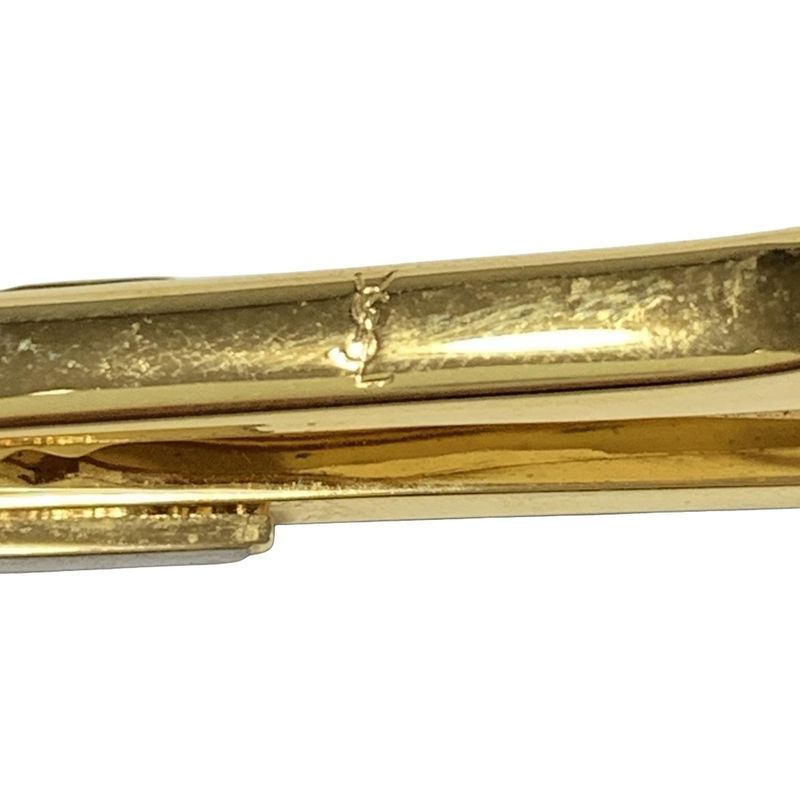 Yvessaint Laurent Necktie Pin - Gold Black And Silver