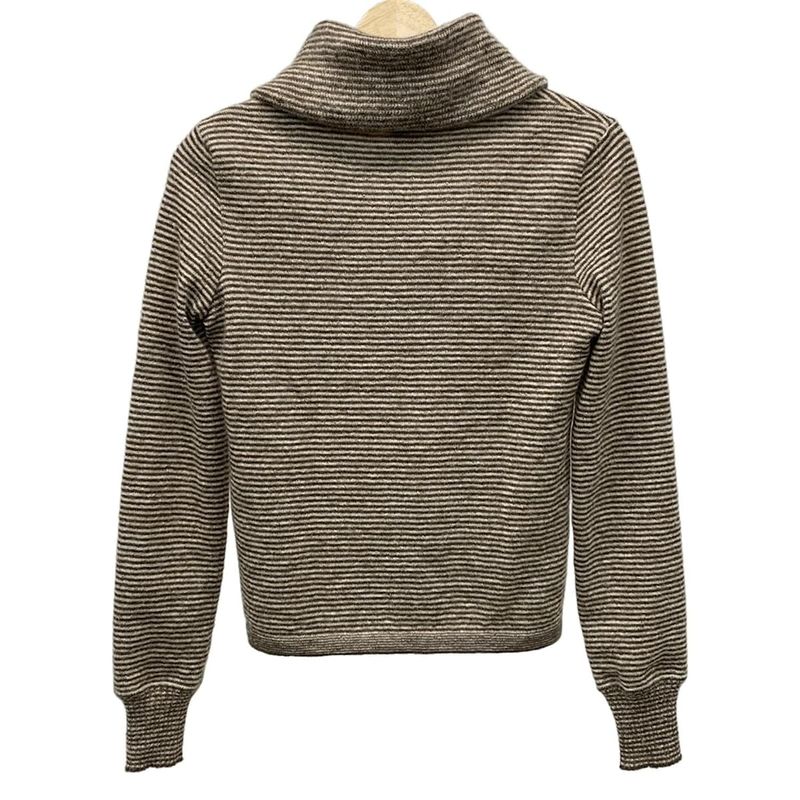 Chanel Long Sleeved Sweater Size 36 S Women - P52783 Grey Beige And White