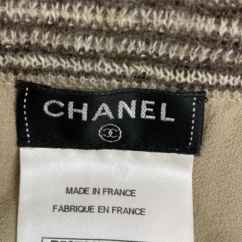 Chanel Long Sleeved Sweater Size 36 S Women - P52783 Grey Beige And White