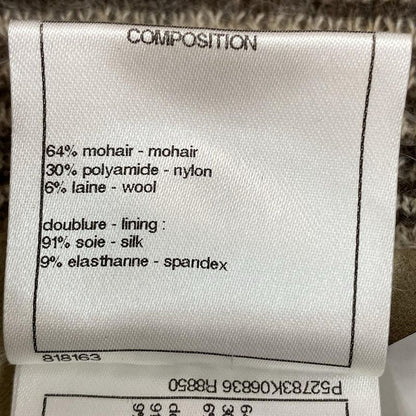 Chanel Long Sleeved Sweater Size 36 S Women - P52783 Grey Beige And White