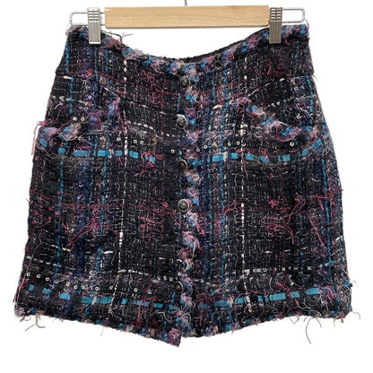 Chanel Rolled Skirt Size 36 S Women - P29863 Purple X Multi Mini/tweed
