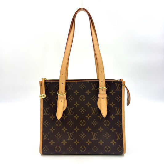 Louis Vuitton Popincourt O Monogram Leather × PVC Brown Tote Bag Gold M40007