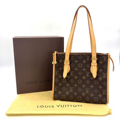 Louis Vuitton Popincourt O Monogram Leather × PVC Brown Tote Bag Gold M40007