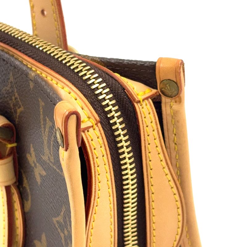 Louis Vuitton Popincourt O Monogram Leather × PVC Brown Tote Bag Gold M40007