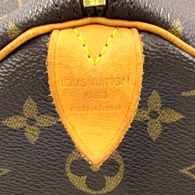 Louis Vuitton Speedy 35 Monogram Leather X PVC Brown Handbag Gold M41524