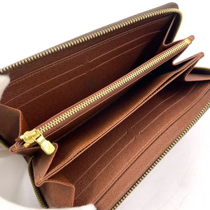 Louis Vuitton Zippy Wallet Monogram PVC Brown Round Zipper Long Wallet Gold