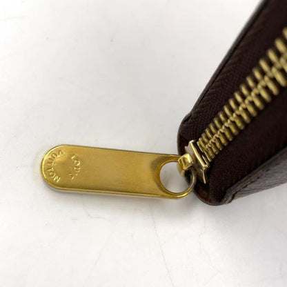Louis Vuitton Zippy Wallet Monogram PVC Brown Round Zipper Long Wallet Gold