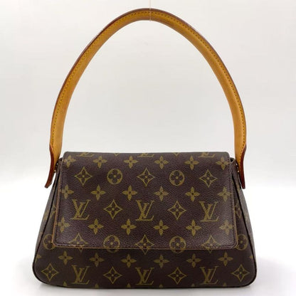 Louis Vuitton Mini Looping Monogram One Shoulder Leather X PVC Brown Handbag