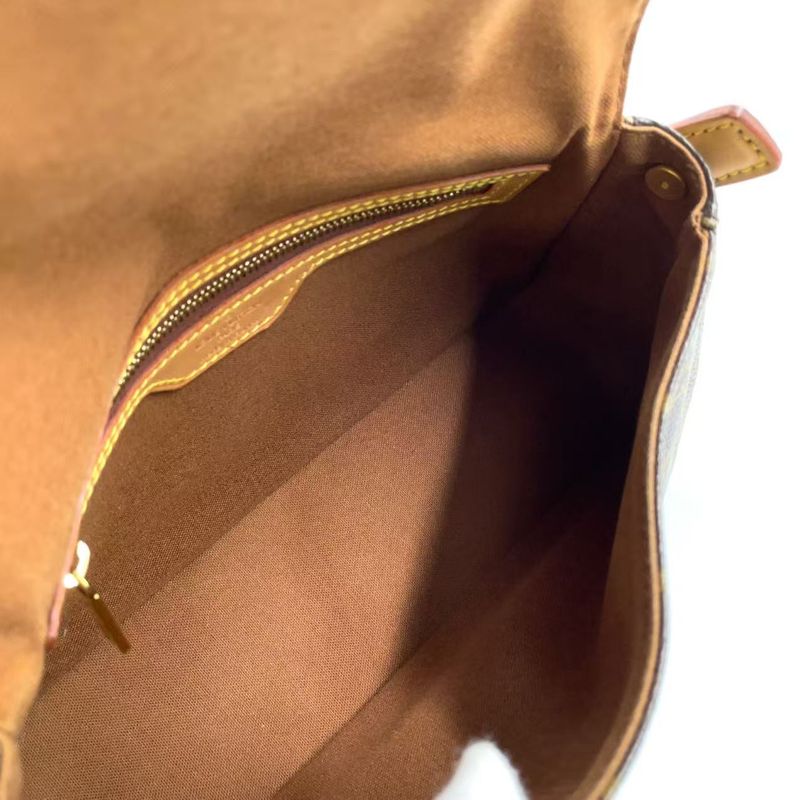 Louis Vuitton Mini Looping Monogram One Shoulder Leather X PVC Brown Handbag