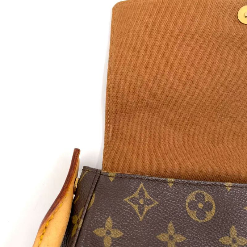 Louis Vuitton Mini Looping Monogram One Shoulder Leather X PVC Brown Handbag