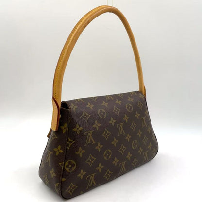 Louis Vuitton Mini Looping Monogram One Shoulder Leather X PVC Brown Handbag