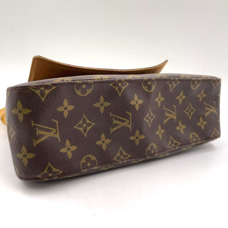 Louis Vuitton Mini Looping Monogram One Shoulder Leather X PVC Brown Handbag