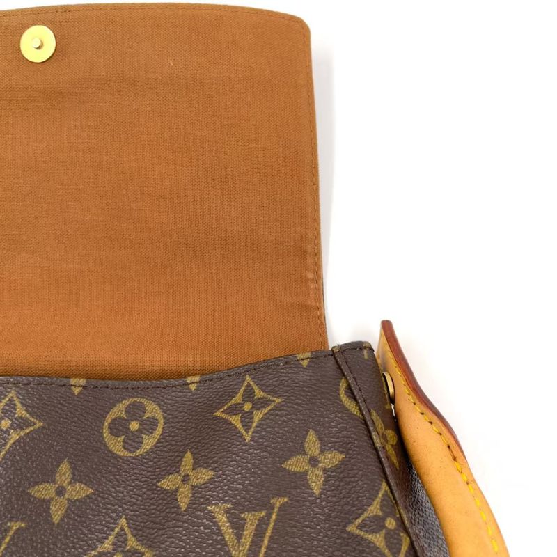 Louis Vuitton Mini Looping Monogram One Shoulder Leather X PVC Brown Handbag