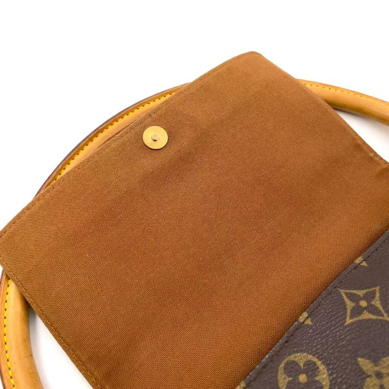 Louis Vuitton Mini Looping Monogram One Shoulder Leather X PVC Brown Handbag