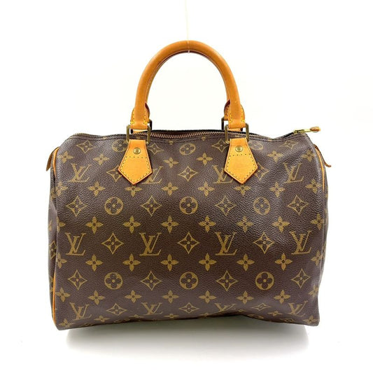 Louis Vuitton Speedy 30 Monogram Leather X PVC Brown Handbag Gold M41526