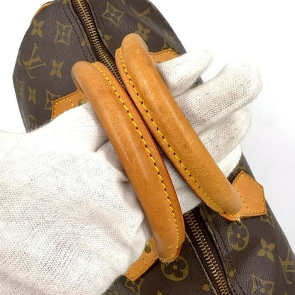 Louis Vuitton Speedy 30 Monogram Leather X PVC Brown Handbag Gold M41526