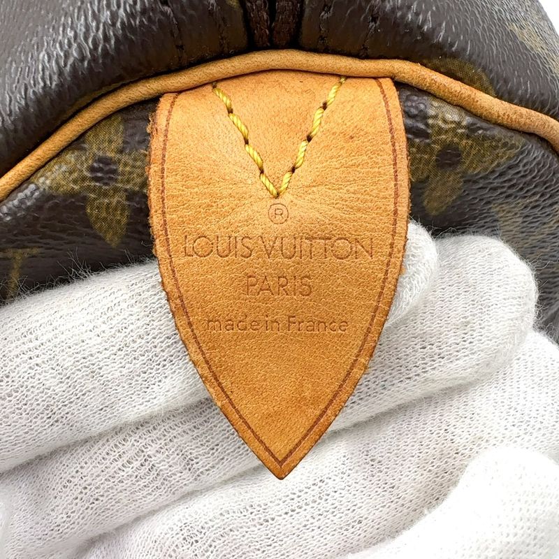 Louis Vuitton Speedy 30 Monogram Leather X PVC Brown Handbag Gold M41526