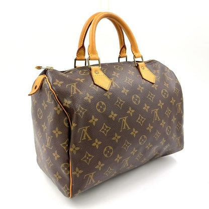 Louis Vuitton Speedy 30 Monogram Leather X PVC Brown Handbag Gold M41526