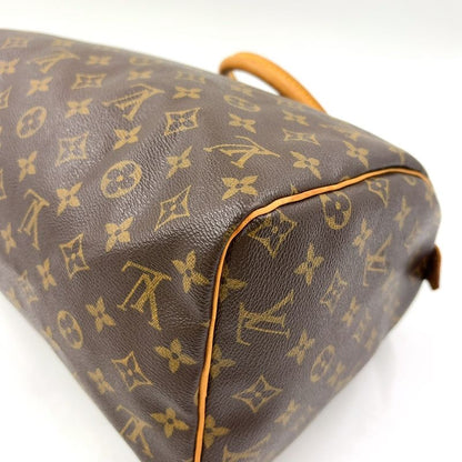 Louis Vuitton Speedy 30 Monogram Leather X PVC Brown Handbag Gold M41526