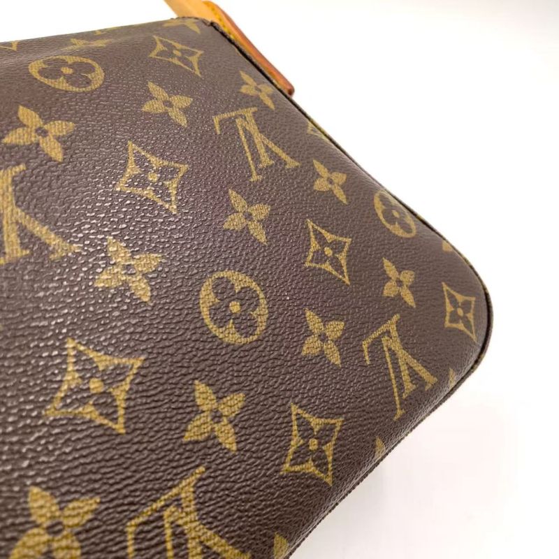 Louis Vuitton Mini Looping Monogram One Shoulder Leather X PVC Brown Handbag