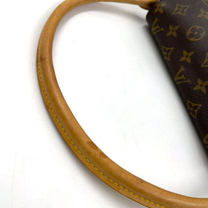 Louis Vuitton Mini Looping Monogram One Shoulder Leather X PVC Brown Handbag