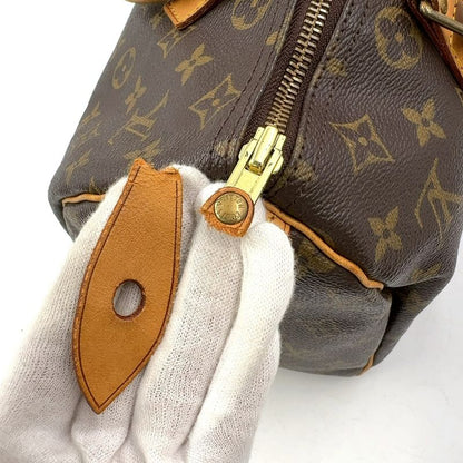 Louis Vuitton Speedy 30 Monogram Leather X PVC Brown Handbag Gold M41526