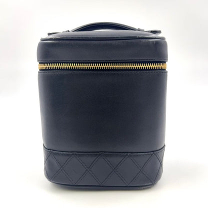 Chanel Bicolore Vanity Serial No 3 Leather Black Handbag Gold