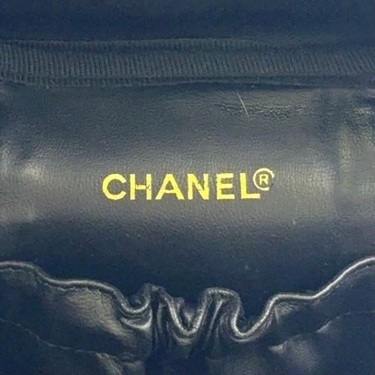 Chanel Bicolore Vanity Serial No 3 Leather Black Handbag Gold