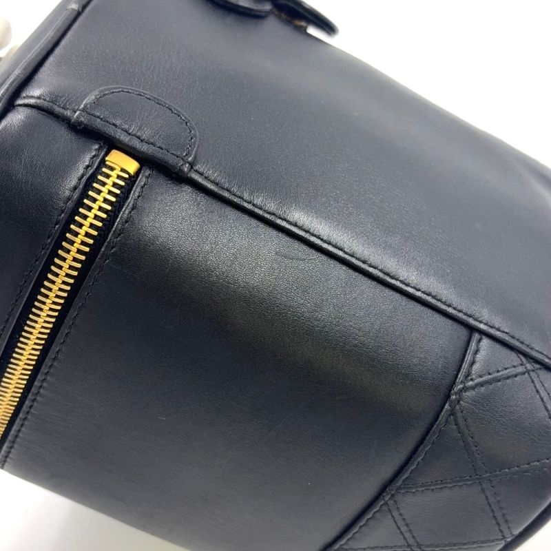 Chanel Bicolore Vanity Serial No 3 Leather Black Handbag Gold