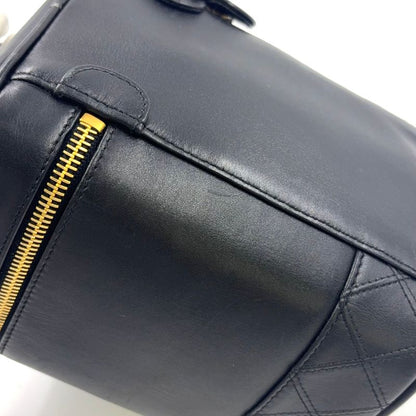 Chanel Bicolore Vanity Serial No 3 Leather Black Handbag Gold