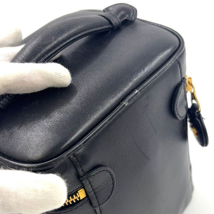 Chanel Bicolore Vanity Serial No 3 Leather Black Handbag Gold