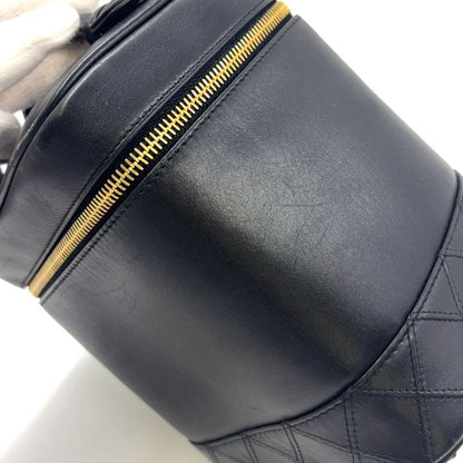 Chanel Bicolore Vanity Serial No 3 Leather Black Handbag Gold