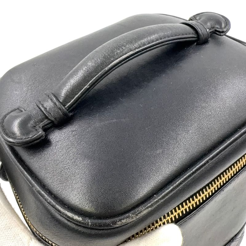 Chanel Bicolore Vanity Serial No 3 Leather Black Handbag Gold