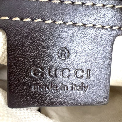 Gucci GG Canvas Lovely Heart Leather X Canvas Dark Brown X Beige Shoulder Bag