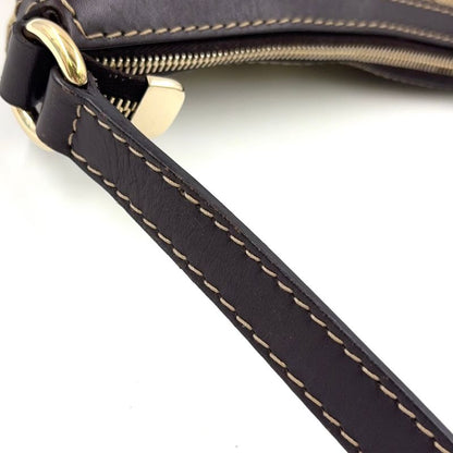 Gucci GG Canvas Lovely Heart Leather X Canvas Dark Brown X Beige Shoulder Bag