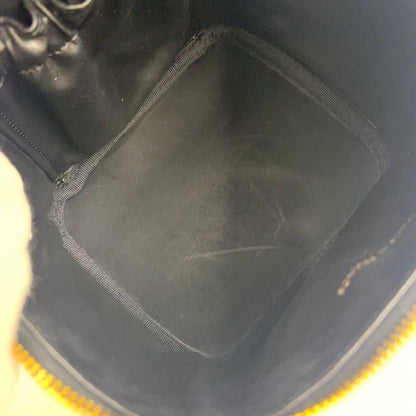 Chanel Coco Mark Enamel Vanity Serial No 4 Enamel Leather Black Handbag Gold