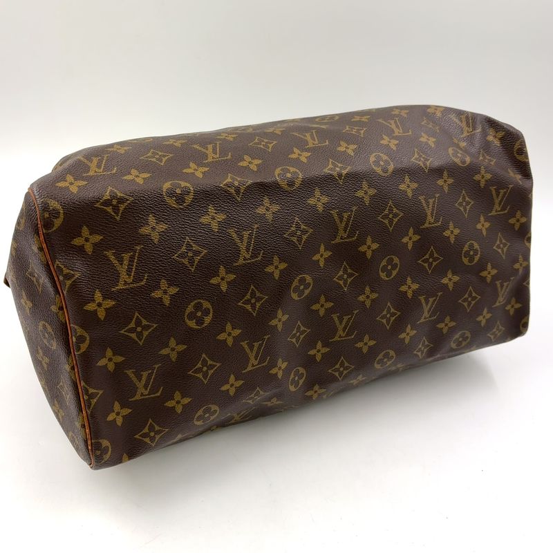 Louis Vuitton Speedy 40 Monogram Leather X PVC Brown Handbag Gold M41522