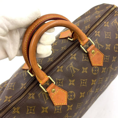 Louis Vuitton Speedy 40 Monogram Leather X PVC Brown Handbag Gold M41522