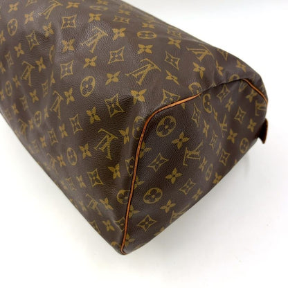 Louis Vuitton Speedy 40 Monogram Leather X PVC Brown Handbag Gold M41522