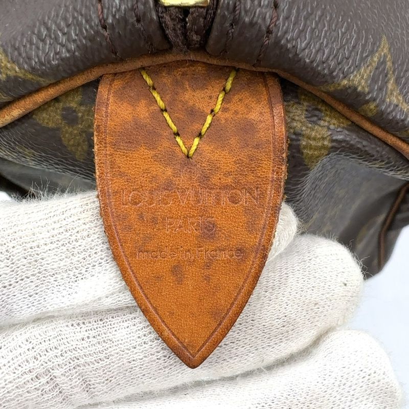 Louis Vuitton Speedy 40 Monogram Leather X PVC Brown Handbag Gold M41522