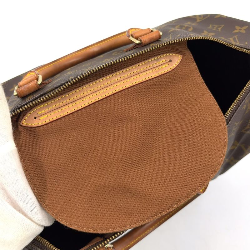 Louis Vuitton Speedy 40 Monogram Leather X PVC Brown Handbag Gold M41522