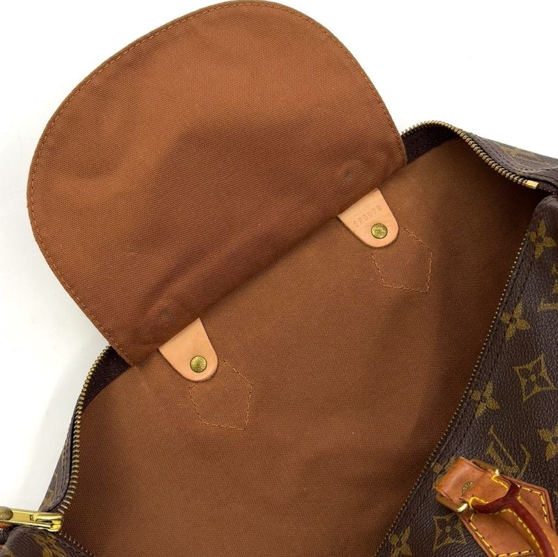 Louis Vuitton Speedy 40 Monogram Leather X PVC Brown Handbag Gold M41522