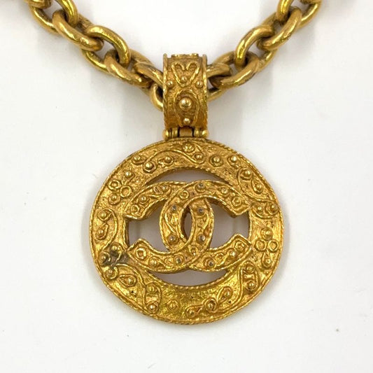 Chanel Coco Mark Large GP Gold Necklace