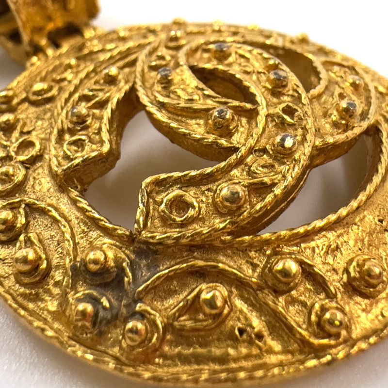 Chanel Coco Mark Large GP Gold Necklace