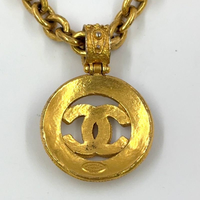 Chanel Coco Mark Large GP Gold Necklace
