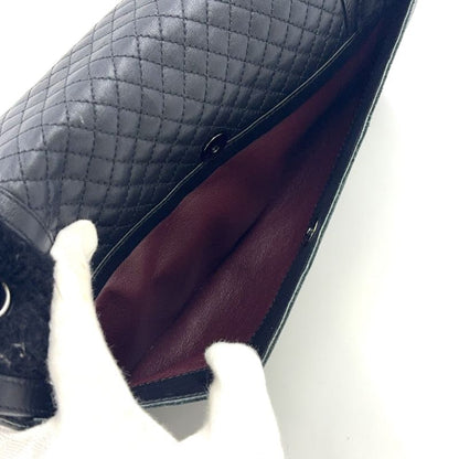 Chanel Coco Mark Chain Serial No 17 Lambskin Black Shoulder Bag Black