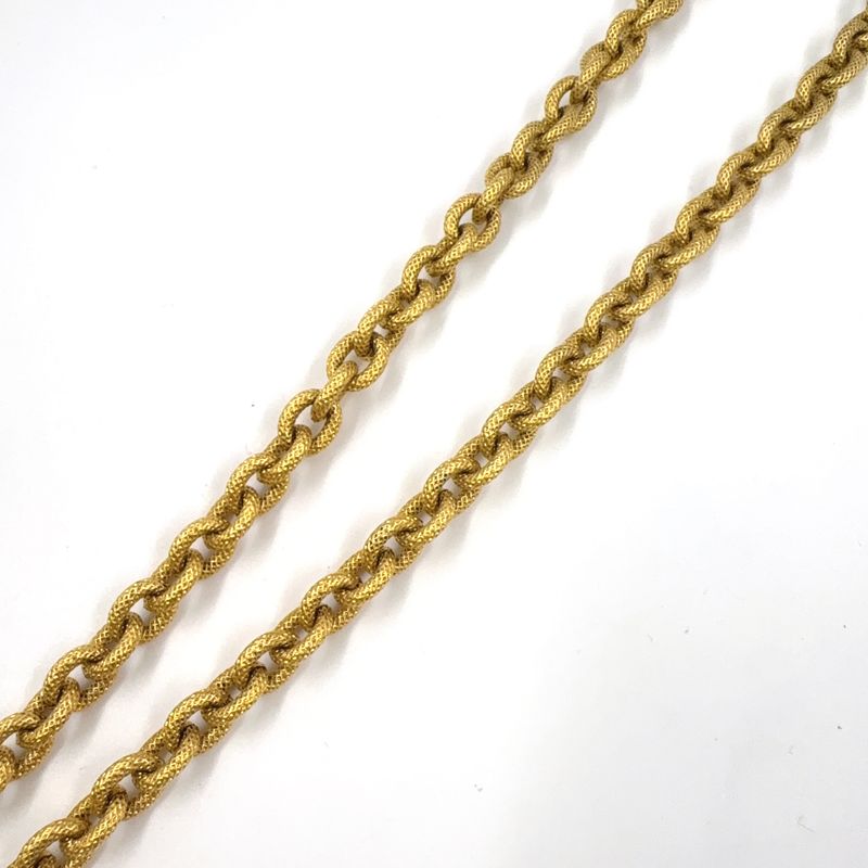 Chanel Coco Mark Clear Plate GP Gold Necklace