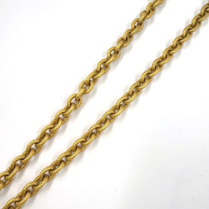 Chanel Coco Mark Clear Plate GP Gold Necklace