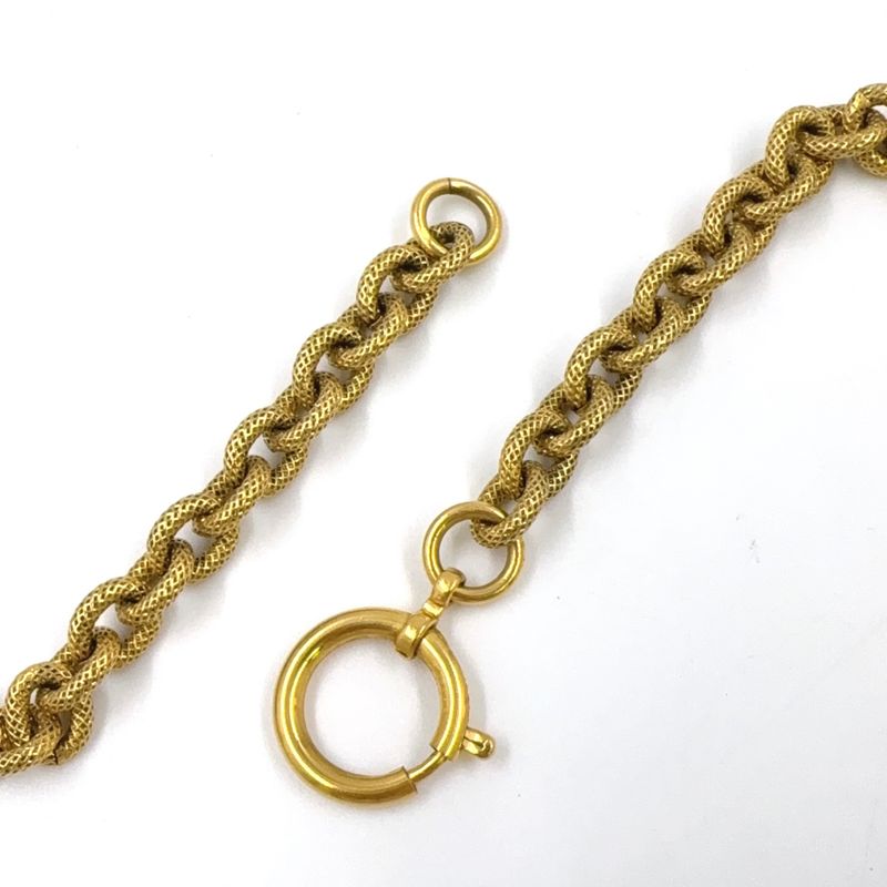 Chanel Coco Mark Clear Plate GP Gold Necklace