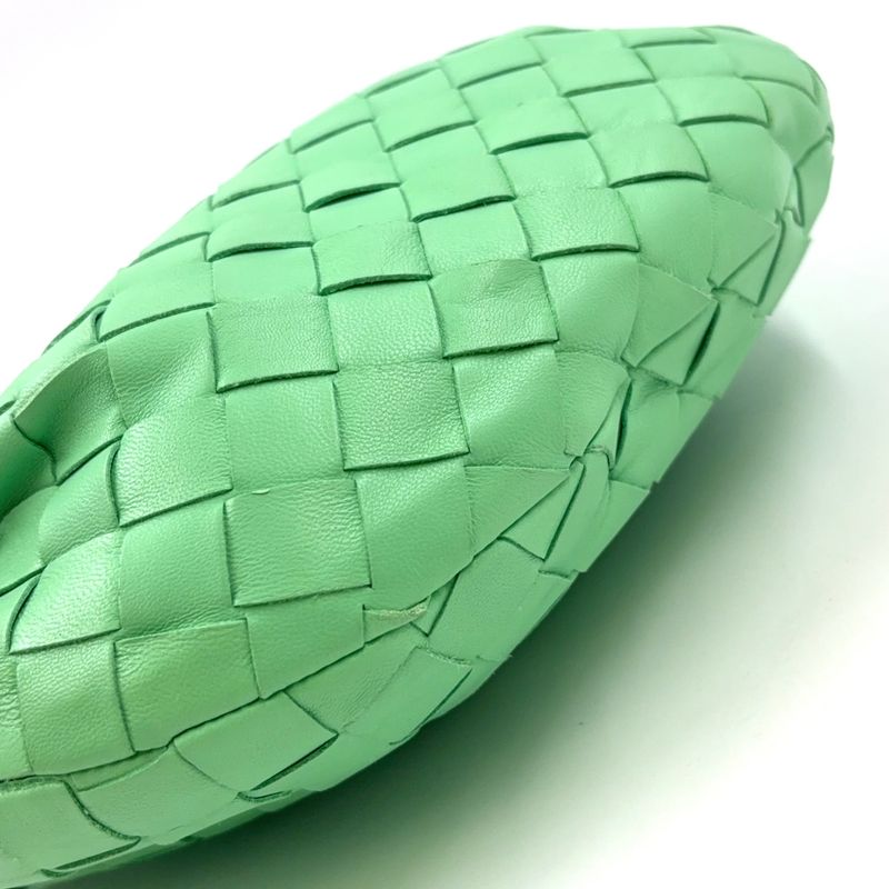 Bottega Veneta Intrecciato Leather Green Handbag Gold